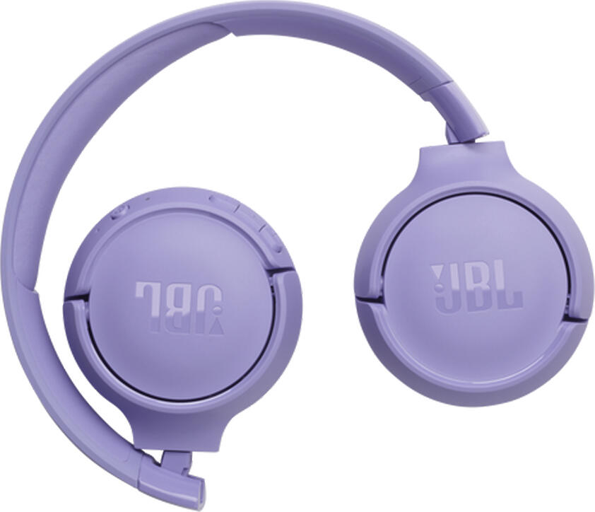 JBL Tune 520BT Wireless On-Ear Headphones, Purple, Bluetooth 5.3, Pure Bass Sound, 57h Battery Life, Multipoint Connection, Built-in Mic, USB-C Charging