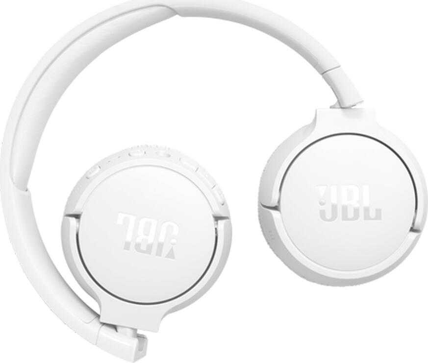 Casca Wireless On-Ear JBL Tune 670NC - Alb, cu Anulare Adaptiva a Zgomotului, Sunet Pure Bass, Bluetooth 5.3, Baterie pana la 70h, Conectare Multipoint
