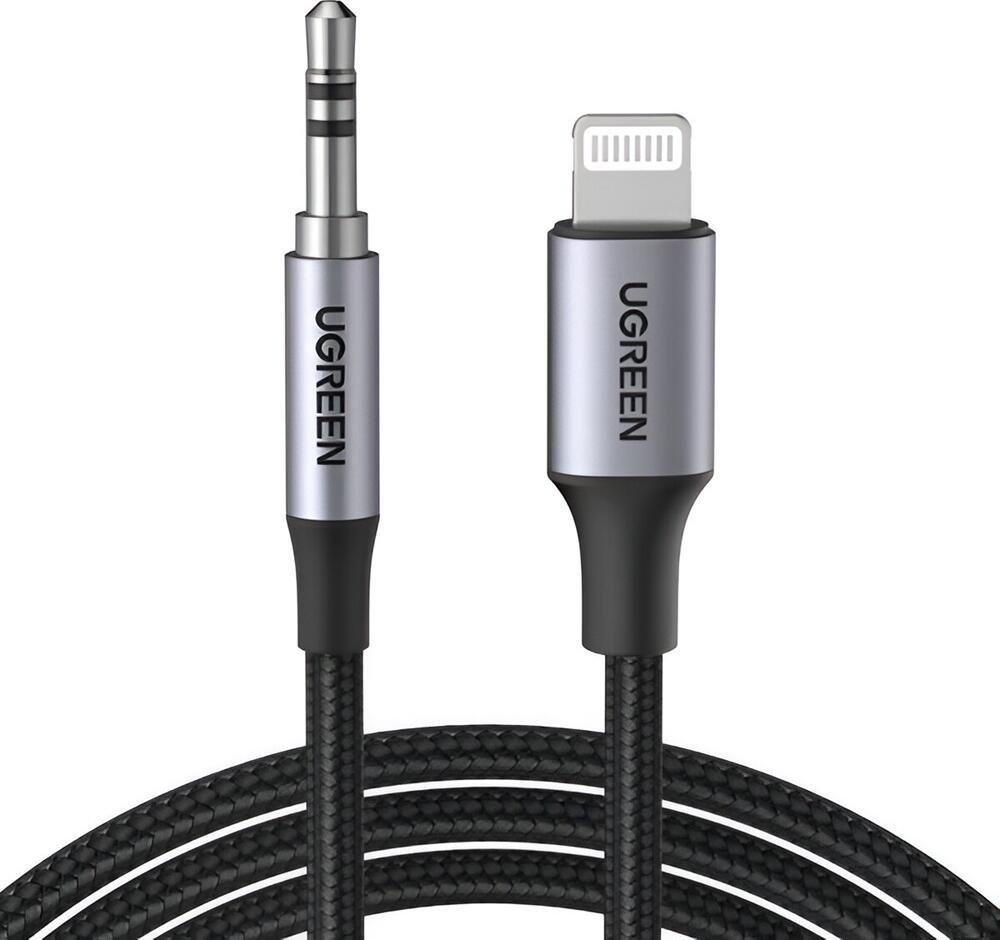 UGREEN Cable Audio/AUX Lightning MFI to 3.5mm Female 1M | US315, Black