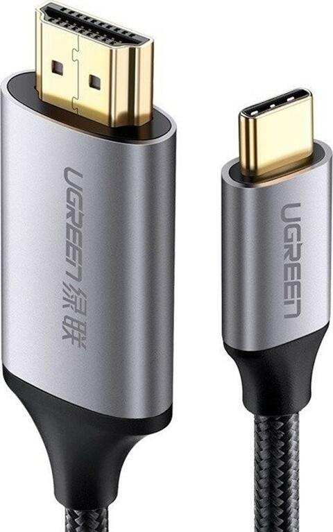 Cablu UGREEN MM142 USB-C la HDMI, 4K UHD @ 60Hz, Adaptor Type-C 3.2 Gen 1 spre HDMI 1.4, Impletit Nylon cu Nucleu din Cupru, Compatibil Thunderbolt 3, 1.5m