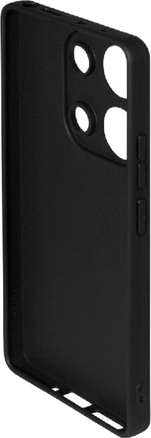 WOO Case Liquid Silicone Cover for Xiaomi Redmi Note 13 Pro 4G, Black, Slim Fit Shockproof Soft-Touch Protective Case with Raised Camera and Screen Edges