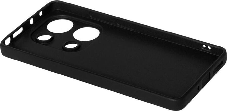 WOO Case Liquid Silicone Cover for Xiaomi Redmi Note 13 Pro 4G, Black, Slim Fit Shockproof Soft-Touch Protective Case with Raised Camera and Screen Edges