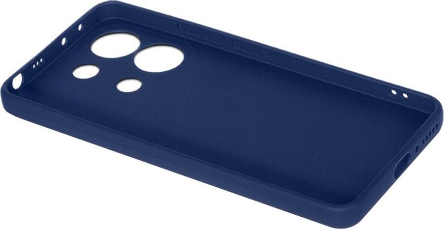 WOO Case Liquid Silicone Cover for Xiaomi Redmi Note 13 Pro 4G, Blue, Slim Fit Shockproof Soft-Touch Protective Case with Raised Camera and Screen Edges