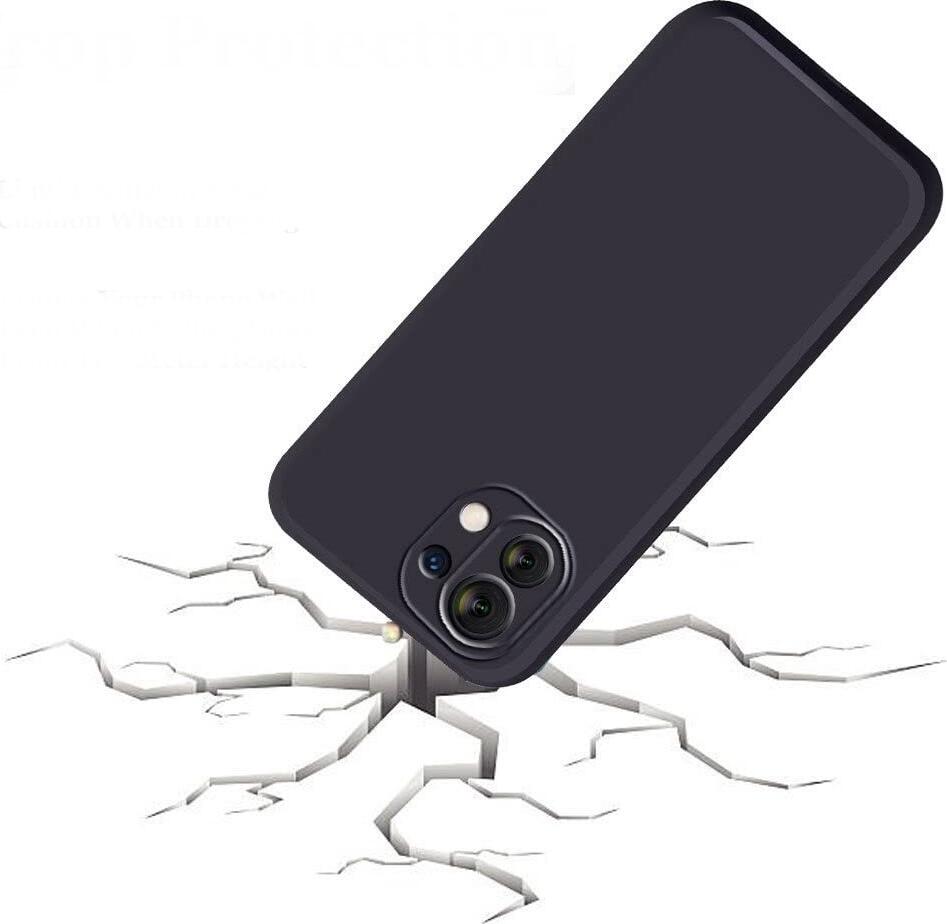 Liquid Silicone Case for Xiaomi Mi 11 Lite, Matte Slim Protective Cover with Soft Microfiber Lining, Shockproof Anti-slip Dust Resistant Shell