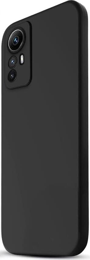 Black Liquid Silicone Protective Case for Xiaomi Redmi Note 12S 4G, Shockproof Soft-Touch Matte Back Cover with Precise Cutouts