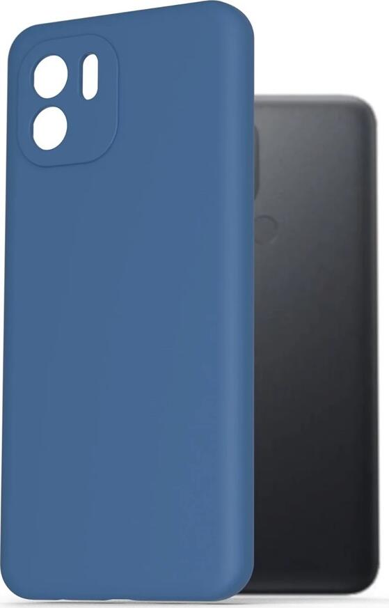 Синий защитный чехол для Xiaomi Redmi A1 и Redmi A2, противоударный мягкий кейс из жидкого силикона и TPU с приподнятыми краями для защиты камеры и экрана
