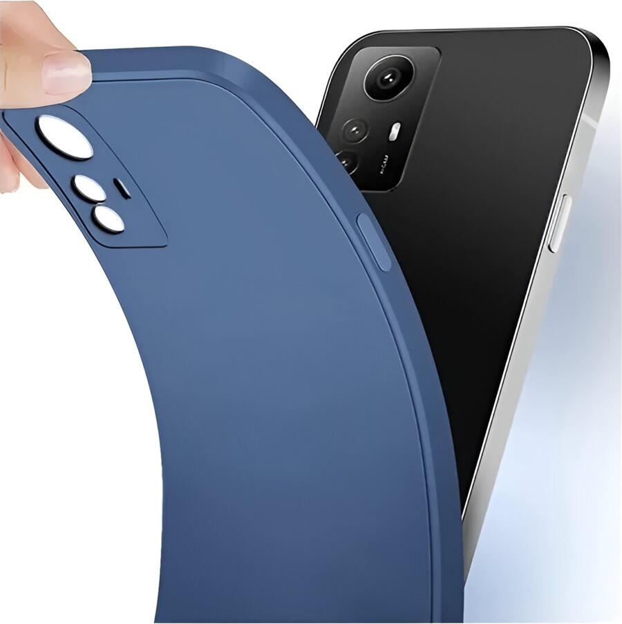 Husa Protectie din Silicon Lichid Albastru pentru Xiaomi Redmi Note 12S 4G, Cover Posterior Mat Soft-Touch cu Absorbtie de Socuri