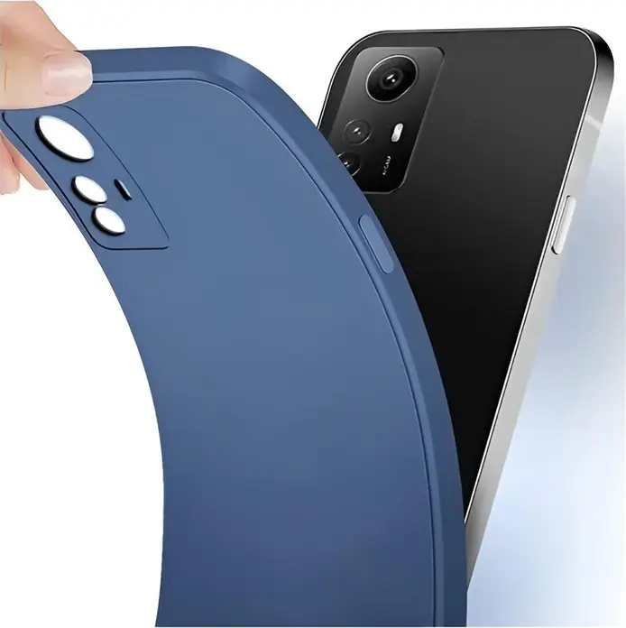 Husa Protectie din Silicon Lichid Albastru pentru Xiaomi Redmi Note 12S 4G, Cover Posterior Mat Soft-Touch cu Absorbtie de Socuri