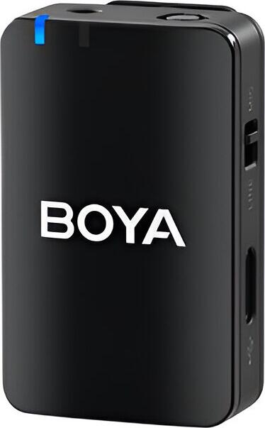 Boya BOYAMIC 2.4 GHz Wireless Microphone System, 48kHz/24-bit Audio, 8GB Internal Recording, Noise Cancellation, 300m Range, for iOS Android Camera Black