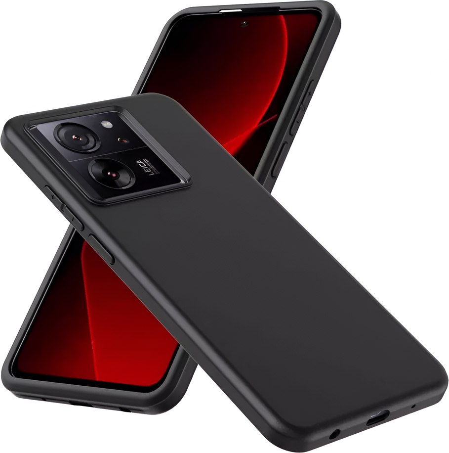 Helmet Liquid Silicone Case for Xiaomi 13T and 13T Pro, Shockproof Matte Cover with Raised Edges for Screen and Camera Protection, Anti-fingerprint
