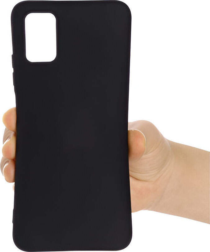 Helmet Liquid Silicone Case for Xiaomi Poco M3, Soft Flexible Shock-Resistant Protective Cover, Matte Slim Profile with Raised Edges, Black