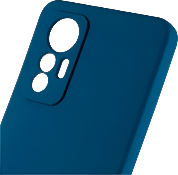 Blue Helmet Liquid Silicone Case for Xiaomi 12 Lite, Shock-resistant and Scratch-resistant Slim Fit Protective Cover, Comfortable Grip Snap-on Case