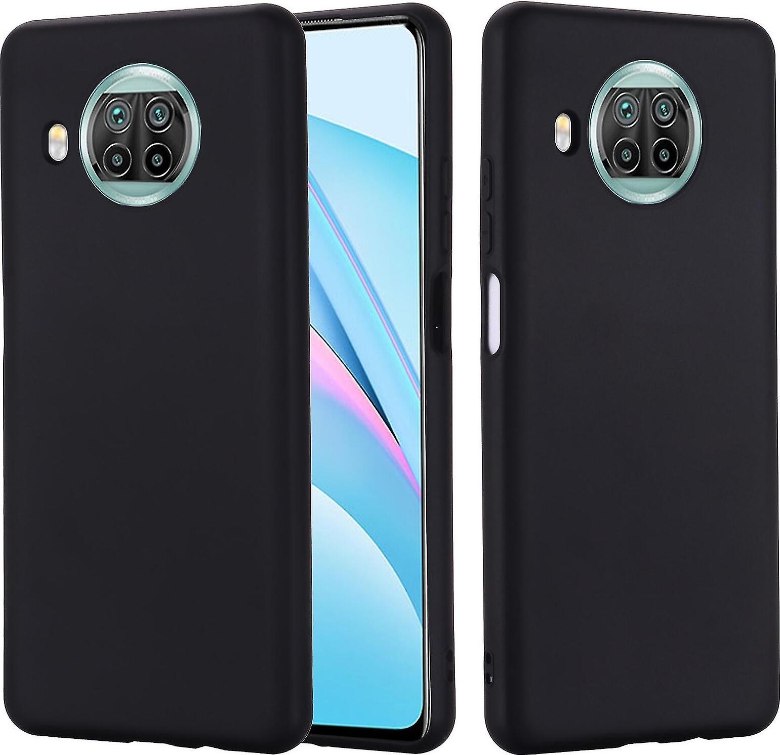 Black Helmet Case for Xiaomi Mi 10T Lite 5G, Protective Back Cover, TPU Nylon and Liquid Silicone, Slim Fit Snap-on Case with Camera Protection