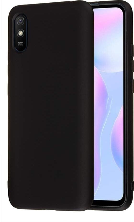Liquid Silicone Case for Xiaomi Redmi 9A, Soft Flexible Matte Cover with Microfiber Lining, Shockproof and Scratch-Resistant Protective Shell