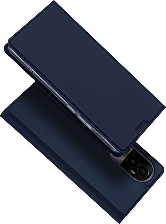 Dux Ducis SkinPro Wallet Case for OPPO Reno 10 / Reno 10 Pro, PU Leather Flip Cover with Magnetic Closure, Card Slot and Horizontal Stand, Blue
