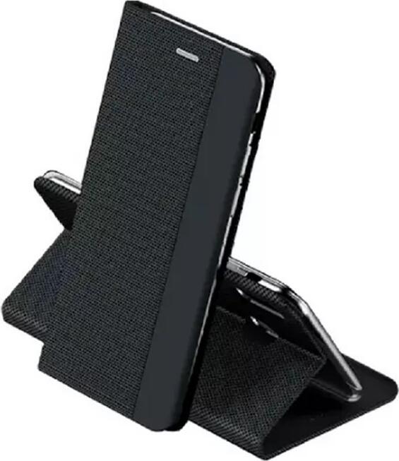 Black Helmet Nylon Flip Wallet Case for Oppo A58, Shell Flip Cover with Magnetic Closure and Integrated Horizontal Stand