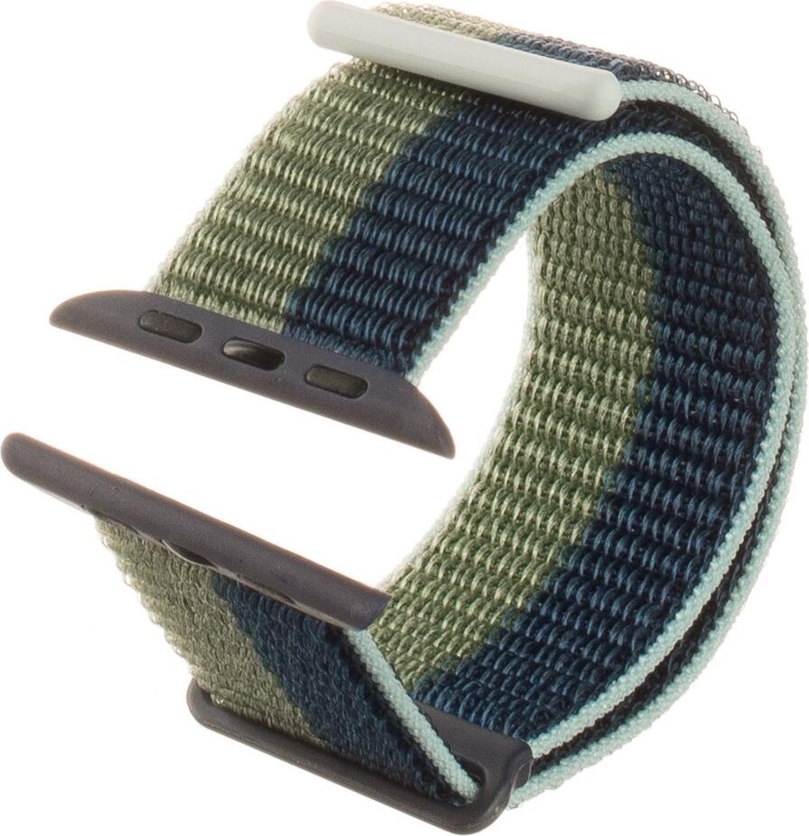 DUX DUCIS Sport Version Strap for Apple Watch 42mm 44mm 45mm, Moss Blue Perforated Breathable TPU Silicone Band, Water and Sweat Resistant Hypoallergenic