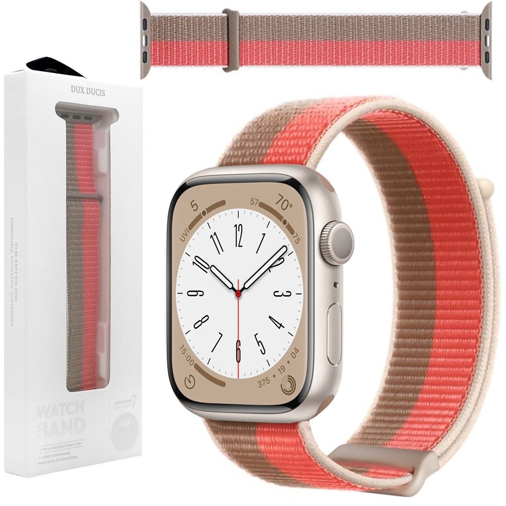 Curea DUX DUCIS Sport Version pentru Apple Watch 42mm 44mm 45mm, Brățară din Silicon TPU Perforată Respirabilă, Roz, Rezistentă la Apă și Transpirație