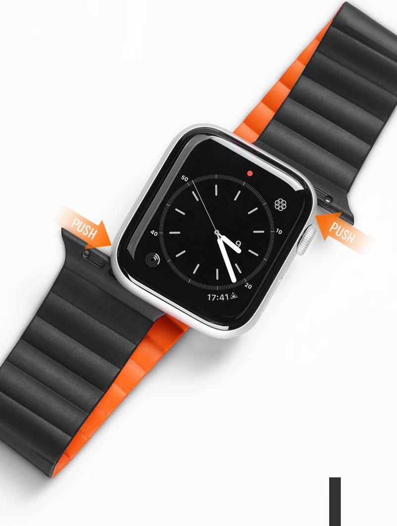 Ремешок DUX DUCIS Strap Chain Version для Apple Watch 38мм 40мм 41мм, из нержавеющей стали, устойчивый к коррозии и царапинам, DUDUCHVAP38MMBK