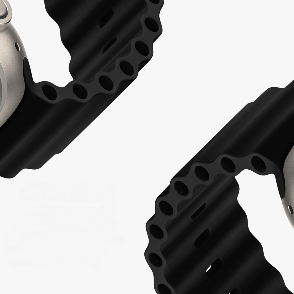 Ремешок Dux Ducis OceanWave из силикона для Apple Watch 42мм 44мм 45мм, водонепроницаемый браслет с рифленой структурой и стальной застежкой, Series 1-10, SE