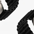 Ремешок Dux Ducis OceanWave из силикона для Apple Watch 42мм 44мм 45мм, водонепроницаемый браслет с рифленой структурой и стальной застежкой, Series 1-10, SE