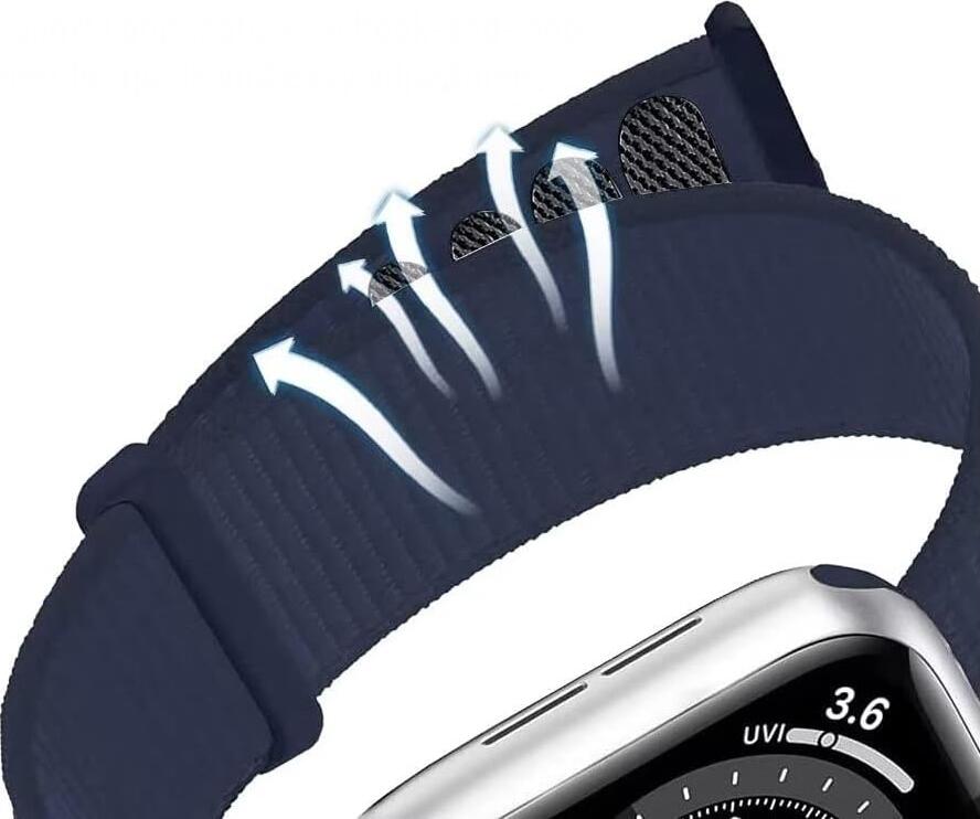 AccExpert Nylon Loop Strap for Apple Watch 38mm, 40mm, 41mm, Sport Band with Hook-and-Loop Fastener, Adjustable Keeper