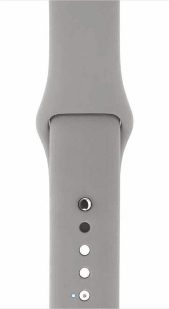 Curea AccExpert din Silicon pentru Apple Watch, Compatibila cu Dimensiuni Carcasa 42mm 44mm 45mm, Gri, Lungime M/L, Inchidere Pin-and-Tuck
