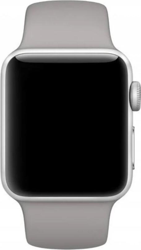 Curea AccExpert din Silicon pentru Apple Watch, Compatibila cu Dimensiuni Carcasa 42mm 44mm 45mm, Gri, Lungime M/L, Inchidere Pin-and-Tuck