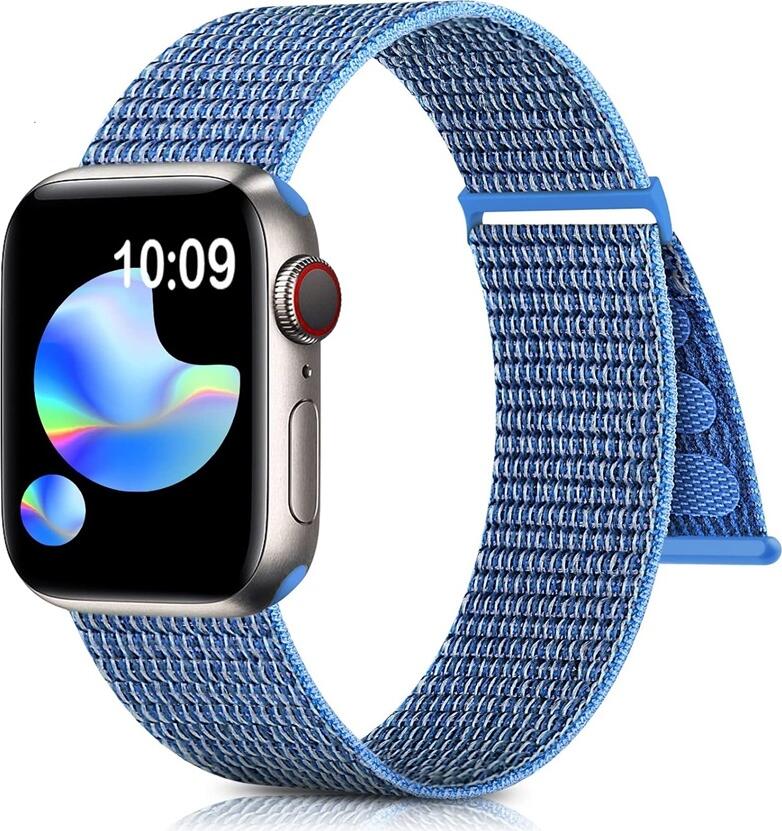 AccExpert Apple Watch Nylon Loop Strap 42/44/45mm Light Blue