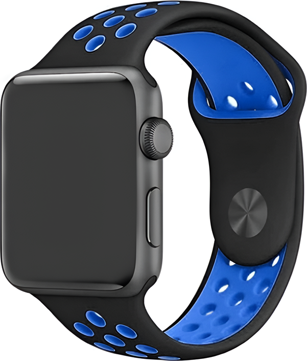 AccExpert Sport Apple Watch Strap Silica Gel 42/44/45mm M/L Blue Black