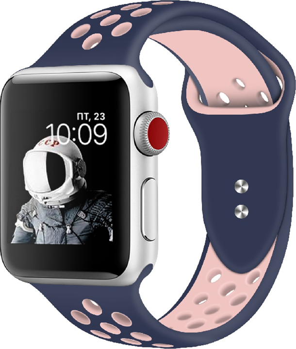 AccExpert Sport Apple Watch Strap Silica Gel 42/44/45mm M/L Blue Rose