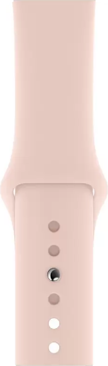 AccExpert Silicone Strap for Apple Watch, Compatible with 42mm 44mm 45mm Case Sizes, Rose Color, M/L Length, Pin-and-Tuck Closure
