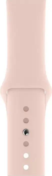 AccExpert Silicone Strap for Apple Watch, Compatible with 42mm 44mm 45mm Case Sizes, Rose Color, M/L Length, Pin-and-Tuck Closure
