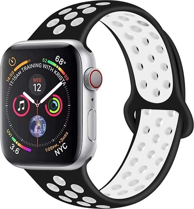 AccExpert Sport Apple Watch Strap Silica Gel 38/40/41mm White Black