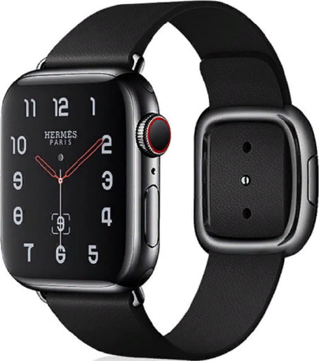 Curea din Piele Naturala VPG Tethys Series Negru pentru Apple Watch iWatch 38mm 40mm 41mm