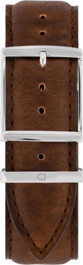 Curea VPG Leader Series din Piele Naturala pentru Apple Watch, Maro, Catarema din Otel Inoxidabil, Rezistenta la Praf si Amprente, 42/44/45mm