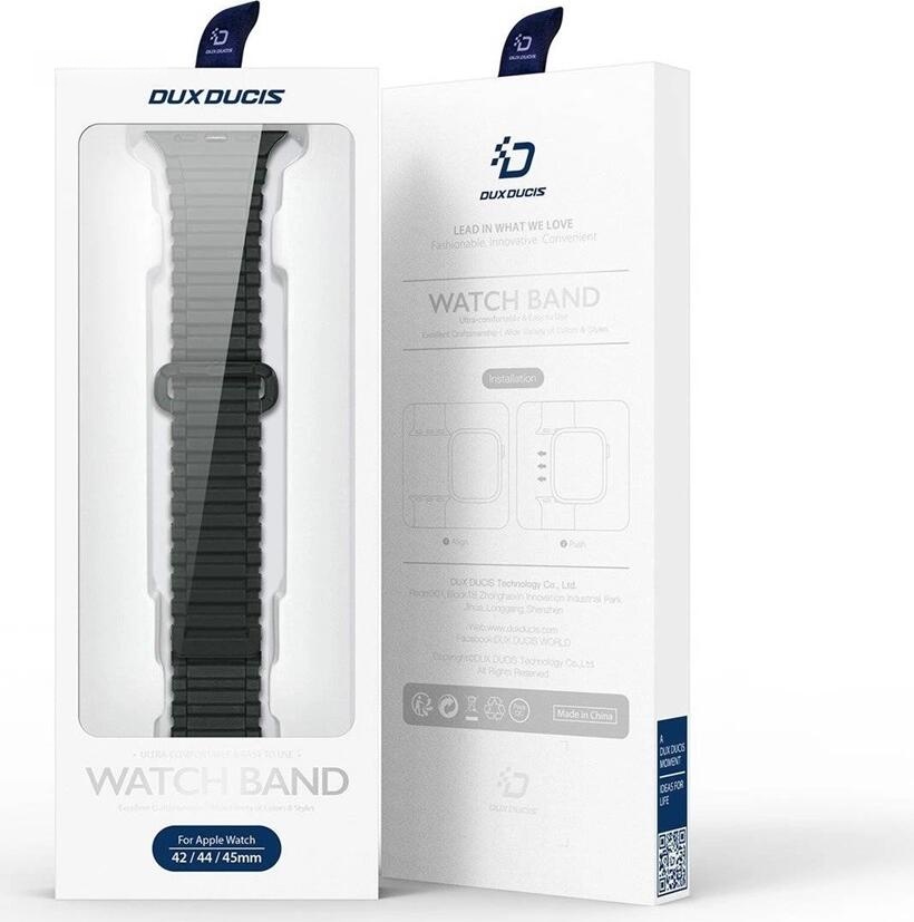 Dux Ducis Armor Series Apple Watch Strap for 42mm 44mm 45mm, High-Quality Silicone Sport Band, Perforated Breathable Design, Water and Sweat Resistant