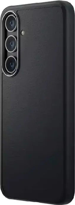 Защитный противоударный чехол Uniq Stexa для Samsung Galaxy S24 Plus 6.7", TPU, экокожа и алюминий, защита при падении с 2.5 м, ударопрочный, черный