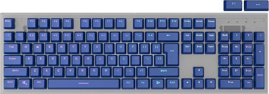 Keycaps Genesis Lead 300 Navy Blue Double Shot