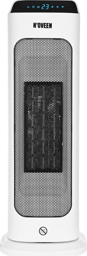 NOVEEN PTC2000 Ceramic Tower Convector Heater, 2000W, Digital Control with Remote and Smart App, LED Display, Overheat and Tip-over Protection, White