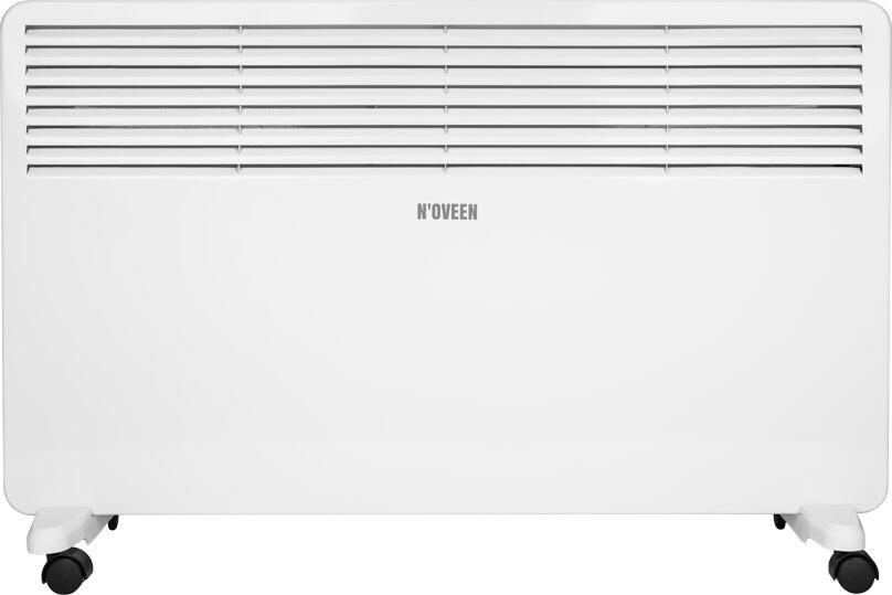 N'Oveen CH3400 Electric Convector Heater, 2000W, 2 Power Levels (1000W/2000W), Adjustable Thermostat, Overheat Protection, IP24, White, Floor or Wall Mount