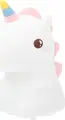 Unicorn Silicone Night Light, 1200mAh Battery USB-C Rechargeable LED Lamp, Touch Control with 7 Rainbow Colors, Soft Flexible Nursery Bedside Light