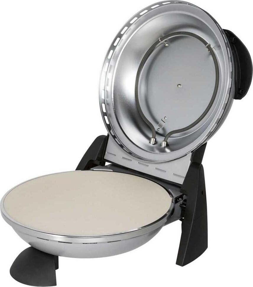 G3Ferrari Pizza Express Delizia G10006 Electric Pizza Oven, 1200W, 400°C Max Temp, 31cm Stone Plate, Timer, Silver