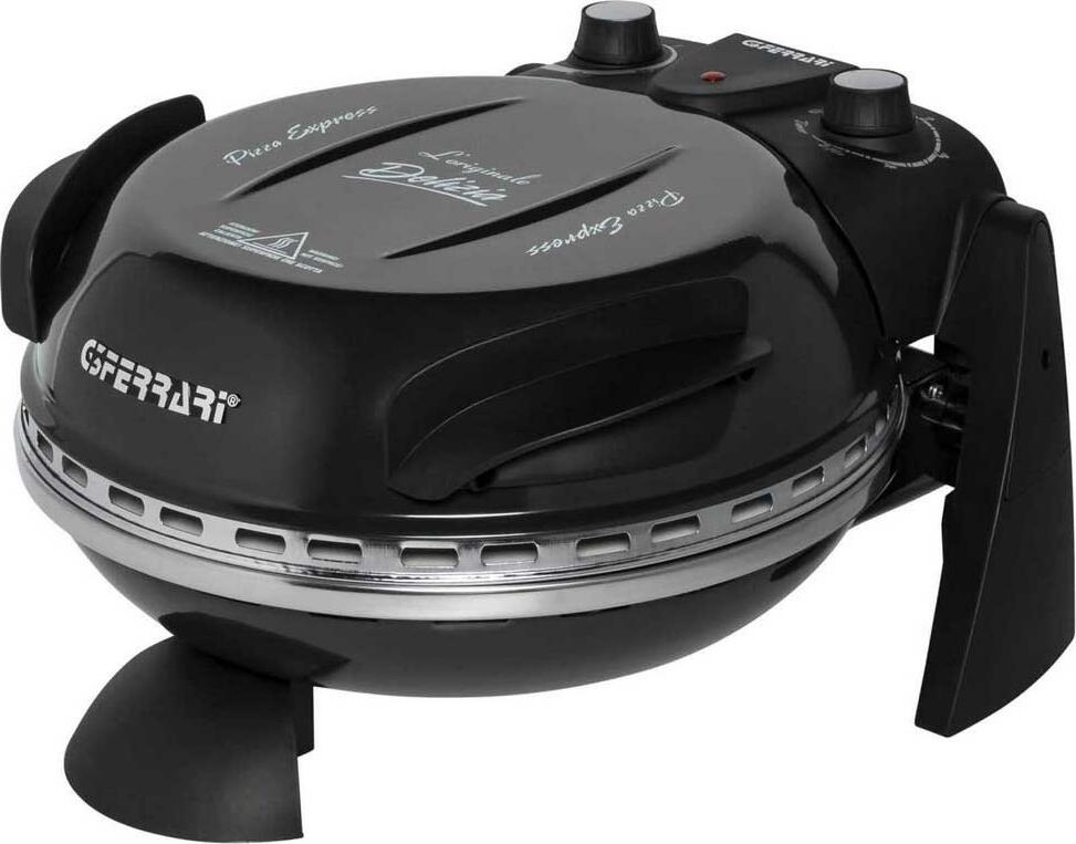Cuptor pentru Pizza G3Ferrari Delizia, 1200W, Temperatura Maxima 400°C, Piatra refractara 31cm, Timer, pentru Pizza, Plcinte si Castane, Negru