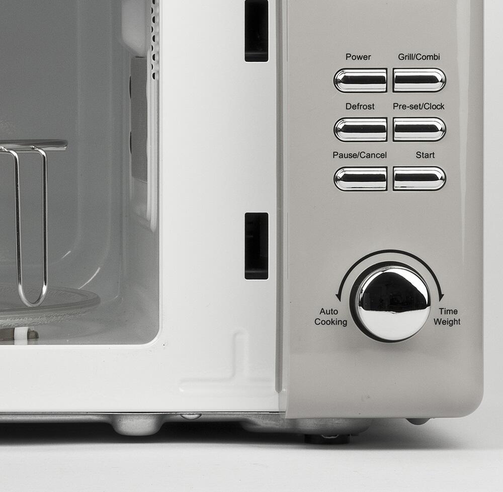 G3Ferrari G1015510 Sapormio Vintage Microwave Oven with Grill, 20L Capacity, 700W Microwave/800W Grill, Digital Control, Defrost, Grey