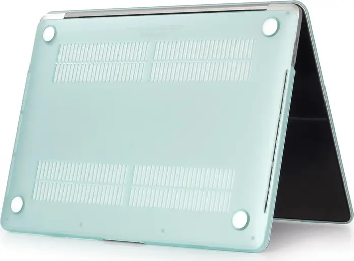 Husa Rida Mat DDC Verde pentru MacBook Air 13.3 Retina 2018-2020, Cover Protectie din Policarbonat in Doua Piese cu Sloturi de Ventilatie