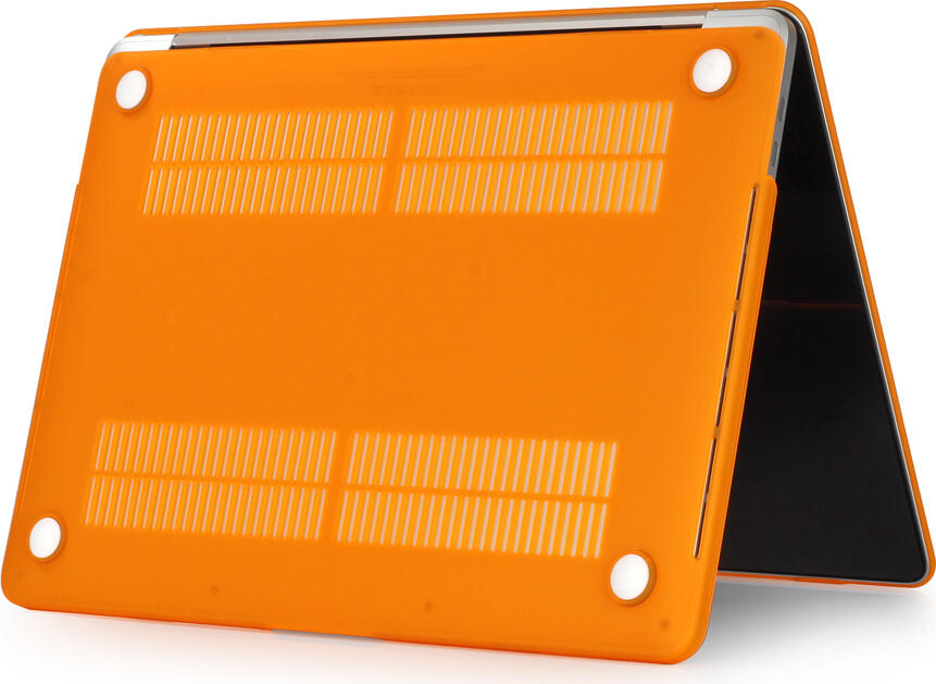 Husa Protectie DDC pentru MacBook Pro 16.2 inch (2023) M1 M2 M3, Carcasa Rida din Plastic Usor, Culoare Portocaliu, Rezistenta la Socuri, cu Orificii de Ventilatie