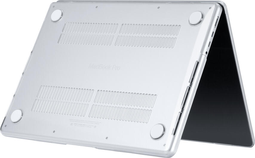 DDC Crystal Case for MacBook Pro 14.2" A2442, Clear Hard Shell Cover for M1 M2 M3 M4, Acrylic Polycarbonate Impact Protection with Bottom Ventilation