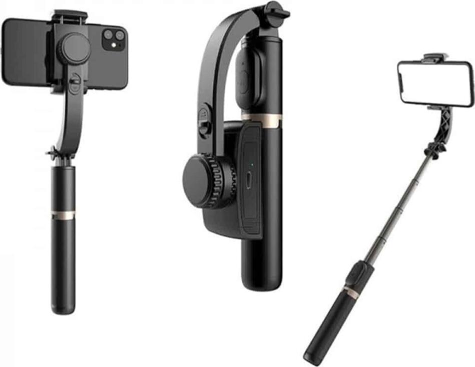 Yesido SF14 Handheld Gimbal Selfie Stick Tripod, 360 Rotating Stabilization, Bluetooth 5.0 Remote, Aluminum Alloy, Extendable to 75cm for iOS and Android