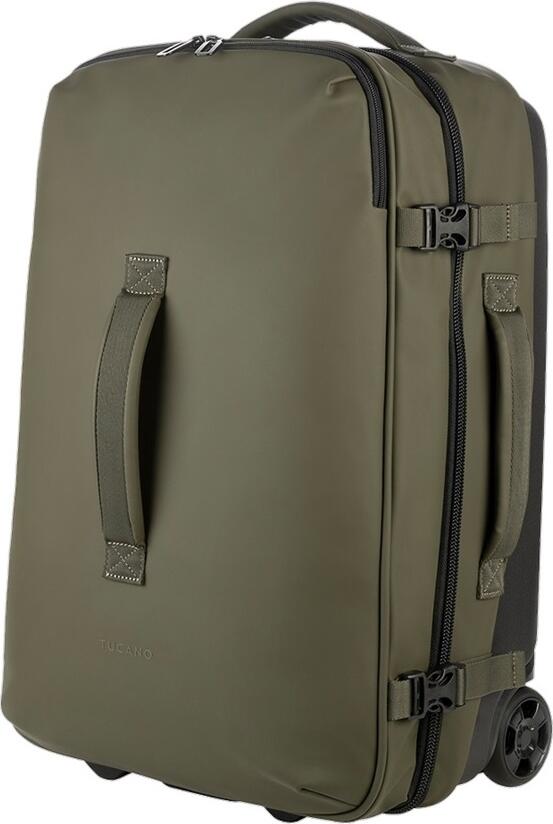 Trolley Cabina Tucano Gommo S BTRGOM-S, Geanta de Calatorie din Cauciuc Impermeabil si Policarbonat, Compatibila Laptop 15.6 inch si MacBook Pro 16, 39x53x23 cm